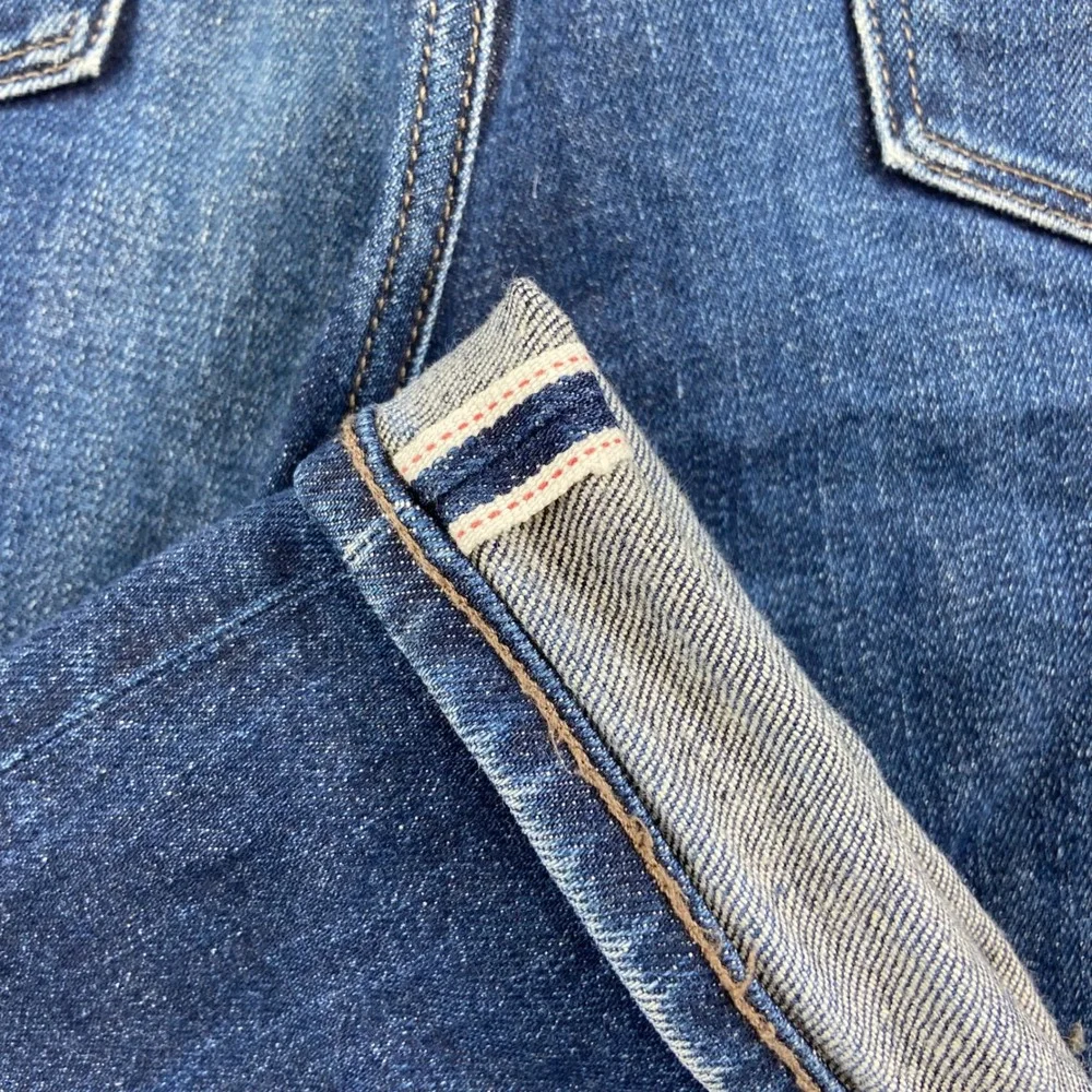 Uniqlo Jeans Mens 34x32 (Fits 36x31) Slim Fit Stretch Selvedge Detail 321-461579